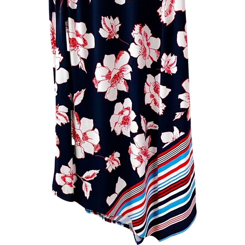 Coastal Summer Cruisewear Floral Womens Dress SZ 20 Old Money Fairycore Flowy - Picture 4 of 9